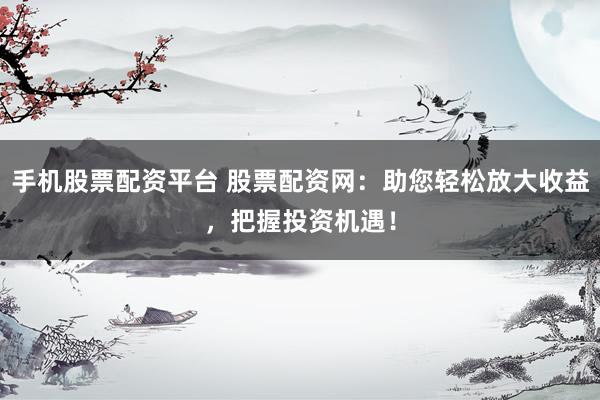 手机股票配资平台 股票配资网：助您轻松放大收益，把握投资机遇！