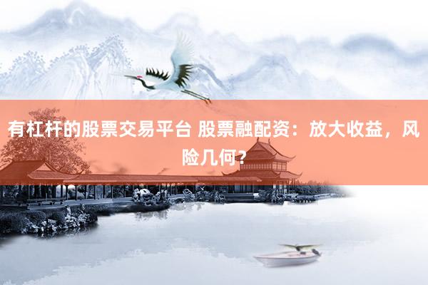 有杠杆的股票交易平台 股票融配资：放大收益，风险几何？