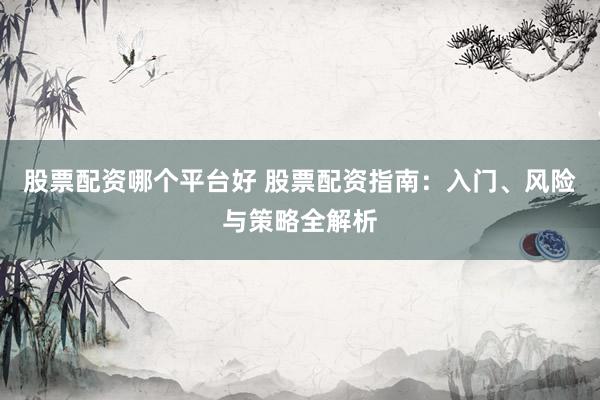 股票配资哪个平台好 股票配资指南：入门、风险与策略全解析