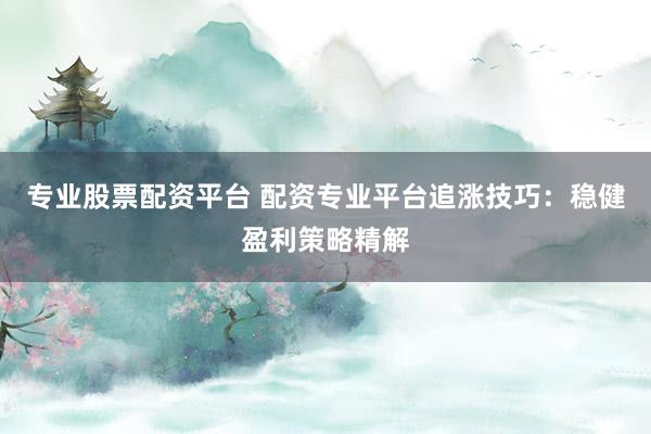 专业股票配资平台 配资专业平台追涨技巧：稳健盈利策略精解
