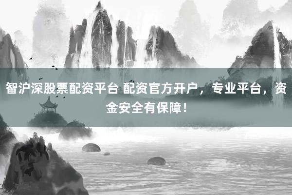 智沪深股票配资平台 配资官方开户，专业平台，资金安全有保障！