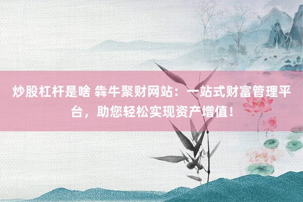 炒股杠杆是啥 犇牛聚财网站：一站式财富管理平台，助您轻松实现资产增值！