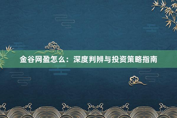 金谷网盈怎么:深度判辨与投资策略指南