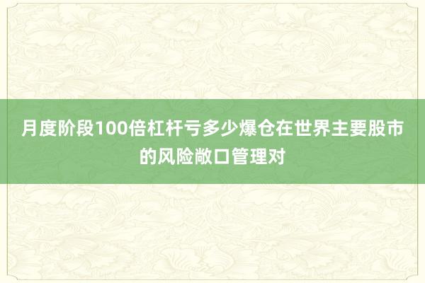 月度阶段100倍杠杆亏多少爆仓在世界主要股市的风险敞口管理对