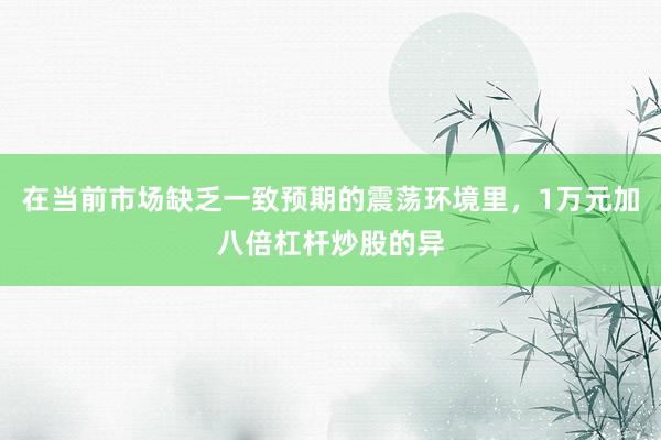 在当前市场缺乏一致预期的震荡环境里，1万元加八倍杠杆炒股的异